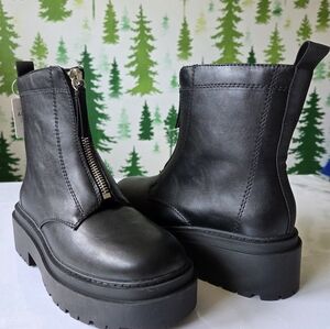 Arizona Jean Company Black Platform Combat Boots
